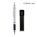 Metal Mechanical Pencil set with pencil grip Leads Art Drawing Student Office Supplies 0.5/0.7/0.9/2.0mm Automatic Pencil