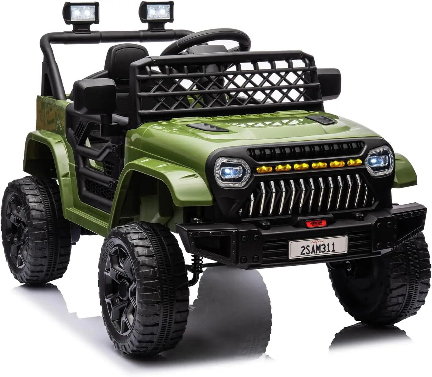 12V Kids Ride On Truck Car Toy Battery Powered Electric Vehicle with Remote Control, Spring Suspension, LED Lights, Music,