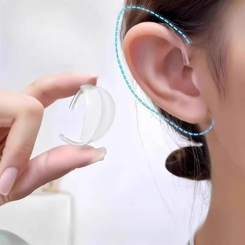 (3 Pairs)Invisible Elf Ear Clips - Painless Wearable Ear Support | Transparent Ear Fixing Clamps | Fantasy Costume Accessories