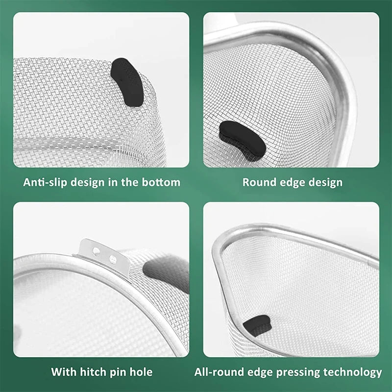 1 Piece Stainless Steel Sink Strainer Basket for Sink Colander In-Sink Mesh Colander Strainer Basket Triangle Sink Drainer YY133