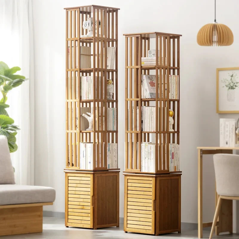 360 degree rotating bookshelf crevice bookcase children's floor picture book rack student shelf