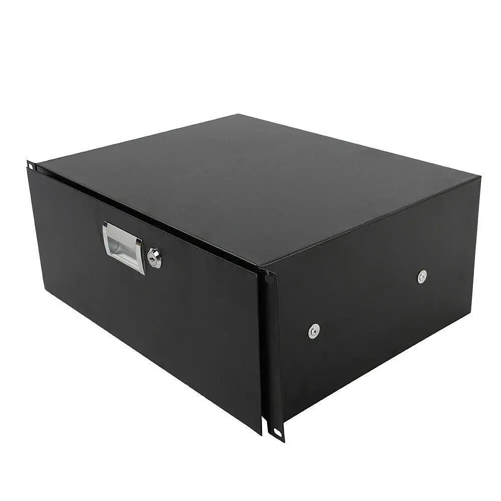 4U Professional Rack Case 19" Steel Plate DJ Drawer Equipment Cabinet with Key