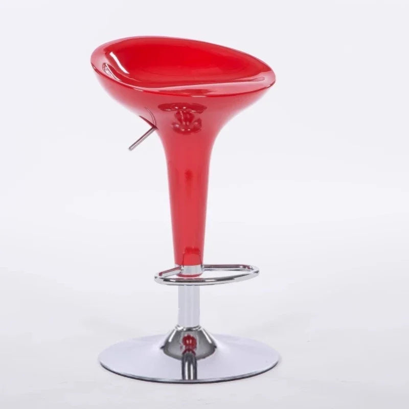 Adjustable Height Swivel Bar Stool Counter Chair PU Leather Backrest Footrest Modern Minimalist Kitchen High Stool