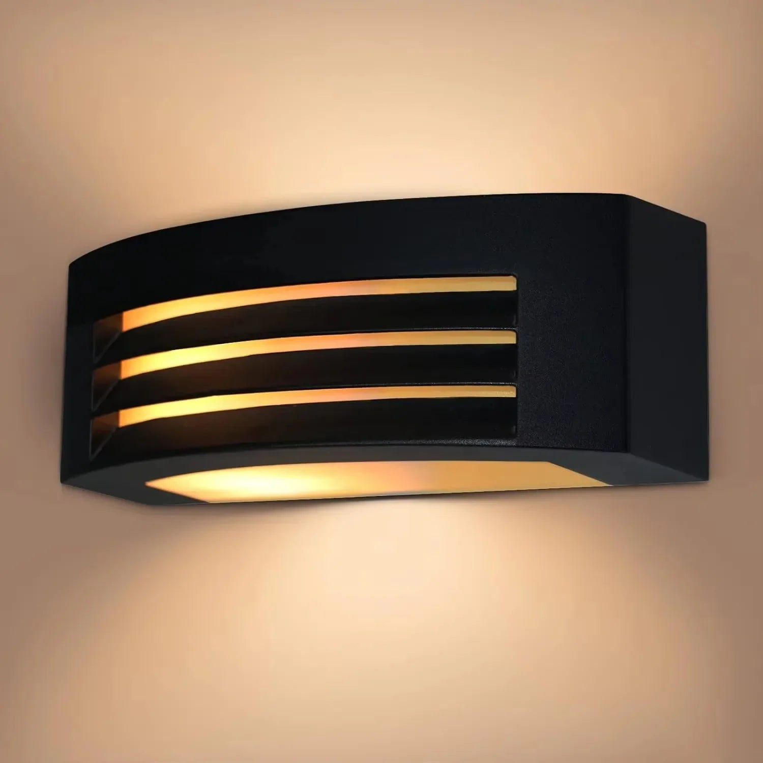 Aluminum Black Grille Wall Sconces E27 Base IP54 Waterproof Outdoor Wall Lamp  Balcony Courtyard Porch Hallway Corridor Lighting