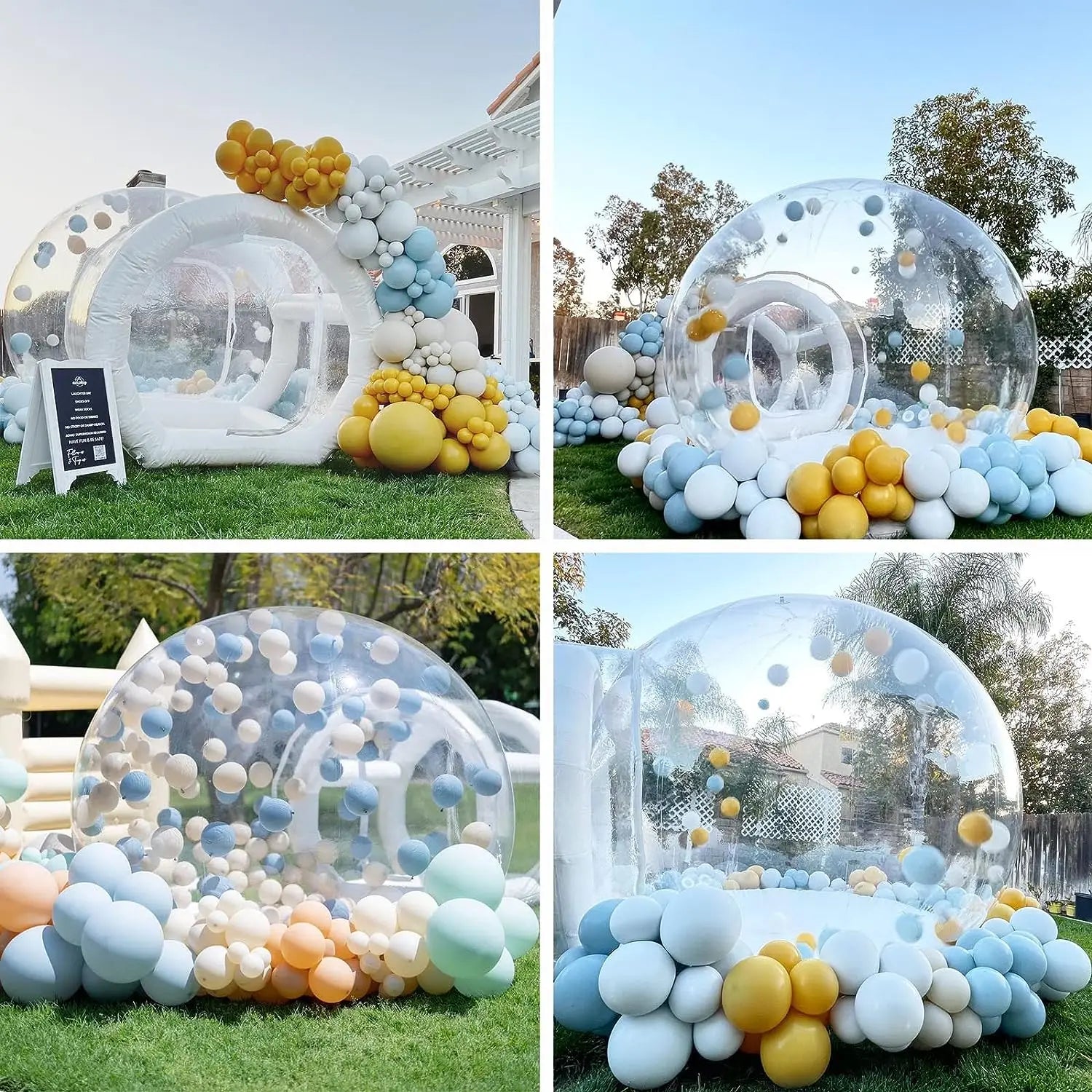 10ft TPU dia Inflatable Bubble Dome House Bounce House Hot Selling Transparent Inflatable Camping Tent with blower for Balloon
