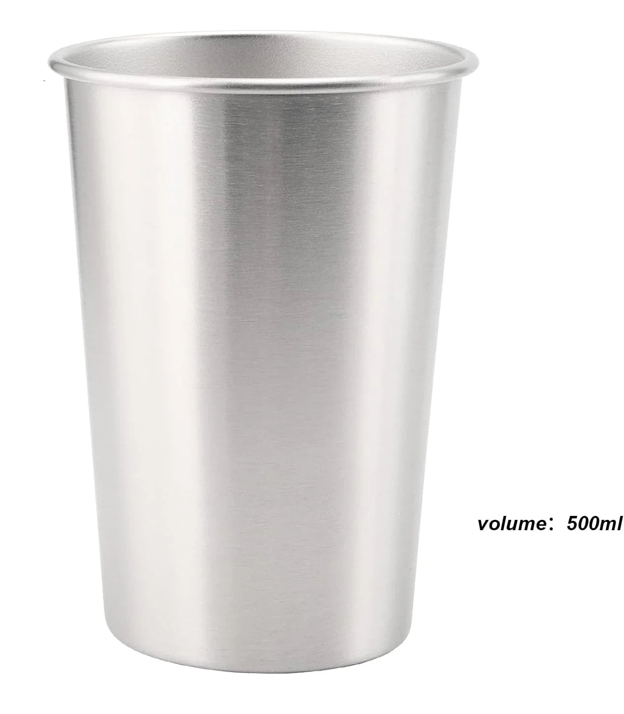 500ML Premium Stainless Steel Cup Healthy Unbreakable Pint Cup Stackable Metal Drinking Glasses Travel Outdoor Camping Cup YY113