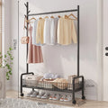 Foldable Standing Coat Rack Clothes Hanger Floor Coat Stand Portable Collapsible Organizer Bedroom Balcony Entryway Hall