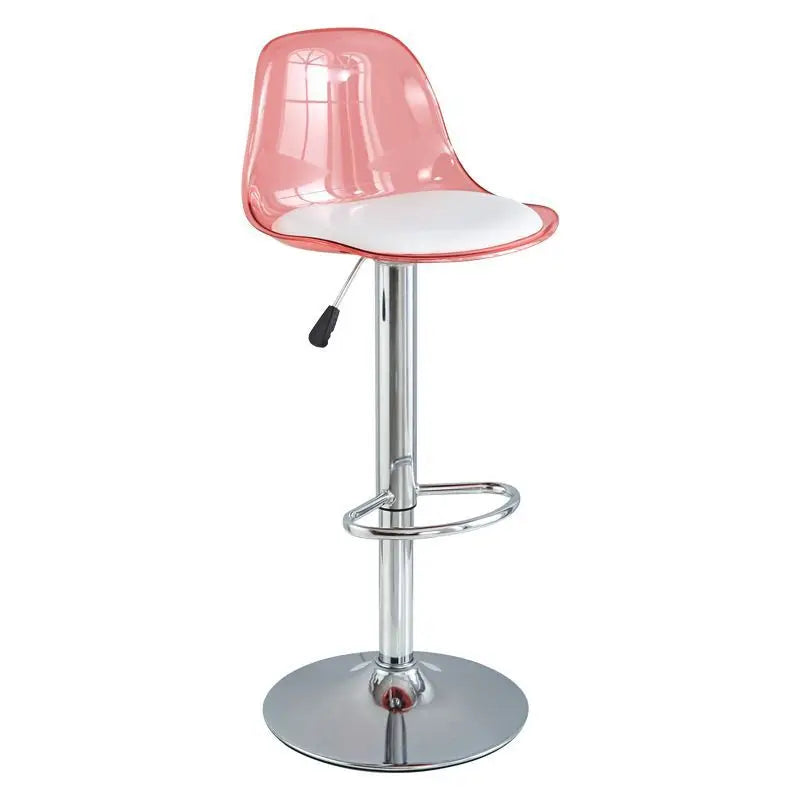 Adjustable Swivel Bar Stool Gas Lift High Back PU Leather Modern Counter Chair Kitchen Breakfast Bar Bar Stools Furniture