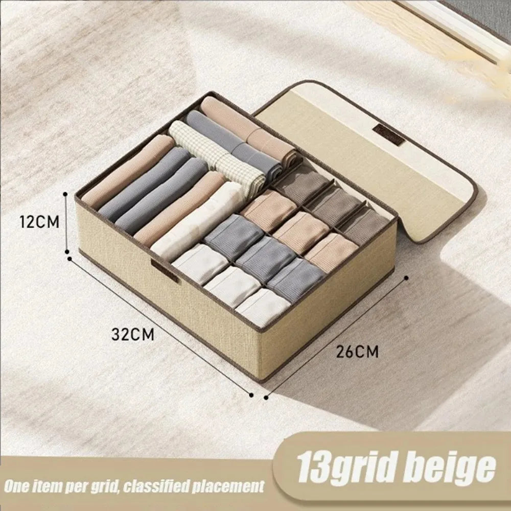 1Pcs Washable Underwear  Storage Compartments Drawer Type Three in One Wardrobe Organizer Clothes Foldable Socks Home organizer