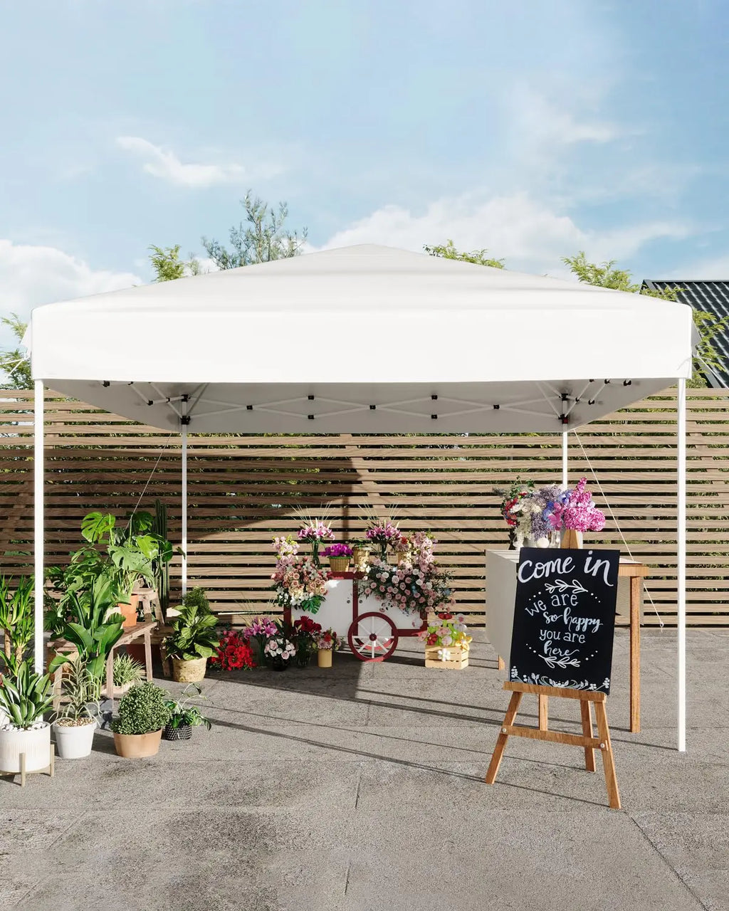 10x10ft Pop Up Canopy Tent, Outdoor Instant Shelter UV Protection Waterproof Sun Shade With Sandbags Carry Bag For Patio Party