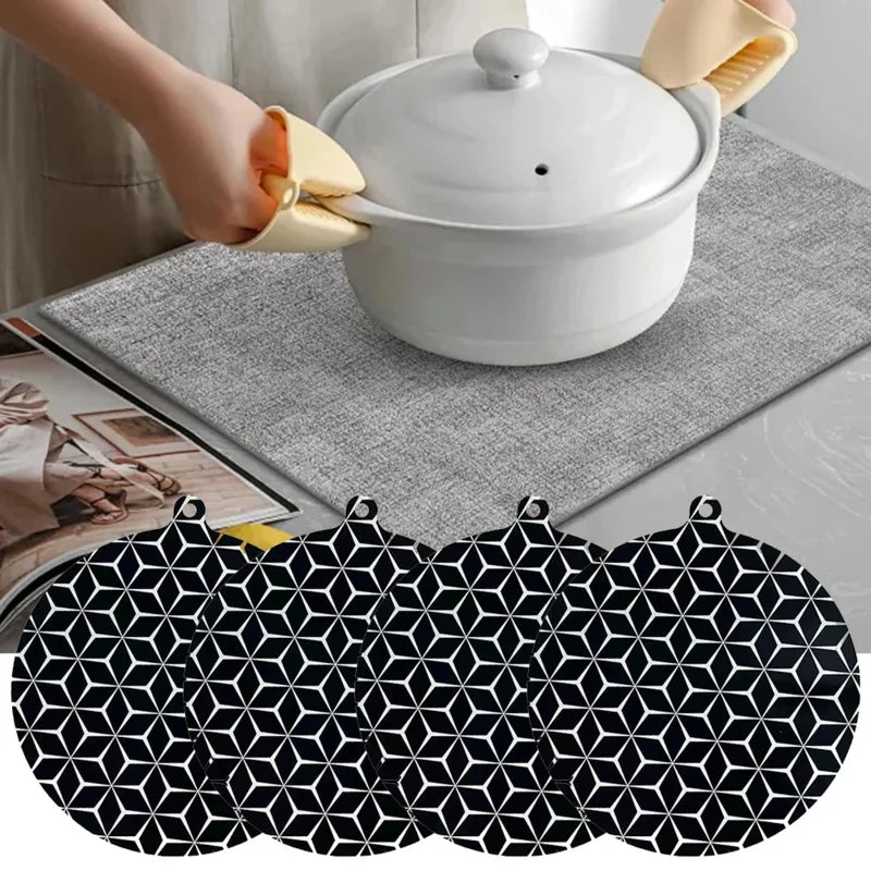 4 PCS/2PCS/1PCS induction hob protector mat induction cooker gasket round silicone induction hob protector mat 22cm