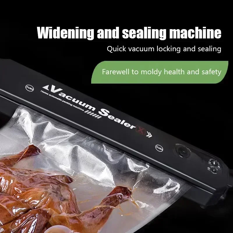 Automatic Portable Design Multi-Functional Kitchen Vacuum Sealer  Air-Tight Food Packaging for Household Preservation sealed bag