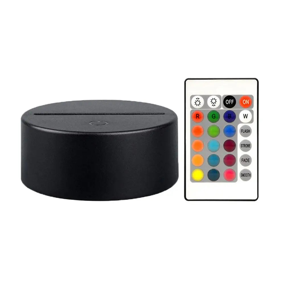 3D LED Light Base 7/16 Colors Acrylic Lamp Display Stand with Remote Control/Touch Anime Lamp Holder Acrylic Light Board Base