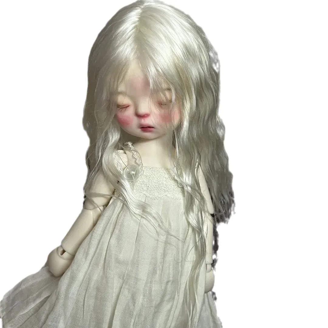 1/3 1/4 1/6 BJD Doll White Black Hair Row Wig Accessories for 60cm Doll Girls Hair