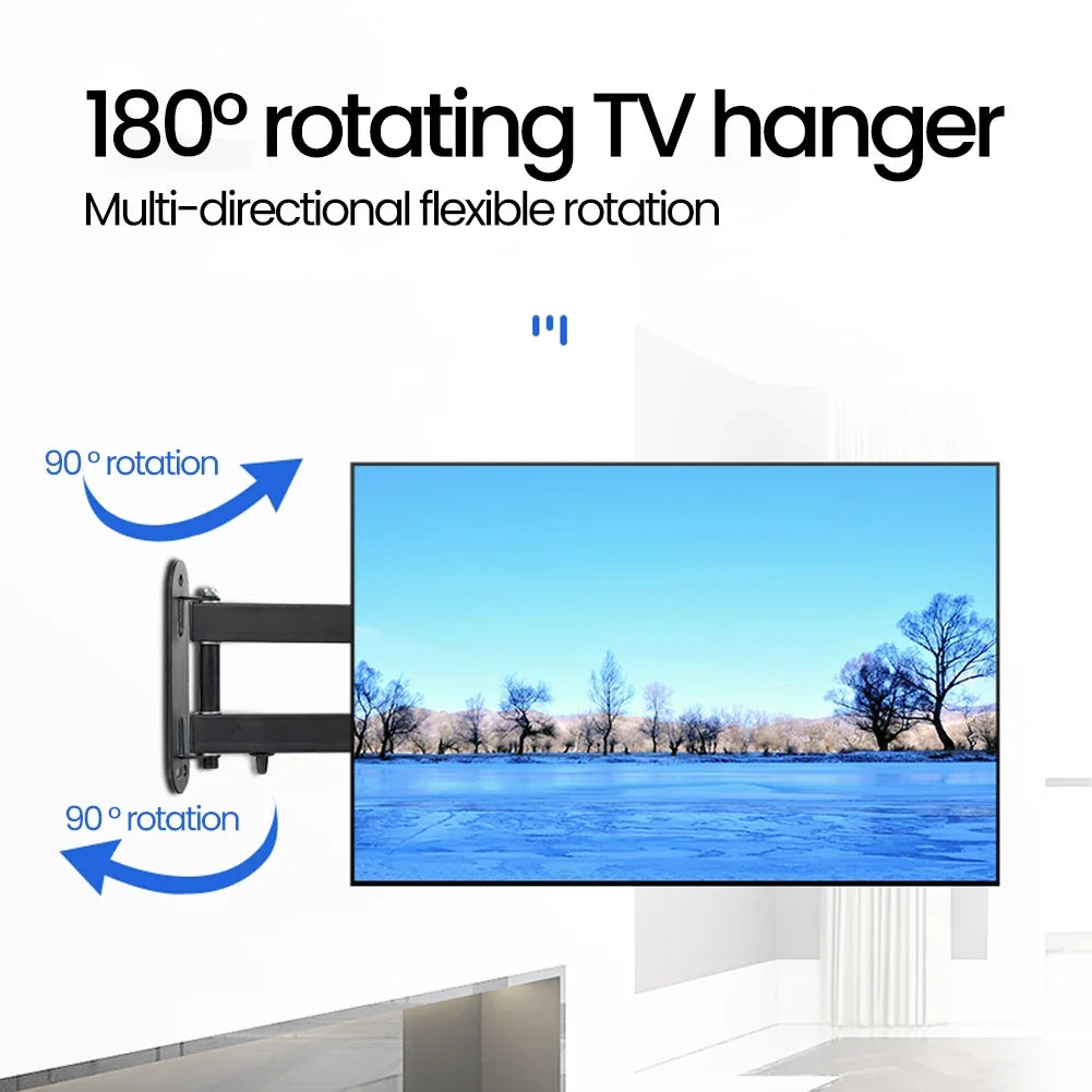 20° tiltable TV Wall Mount Bracket 360° Rotated Holder Universal TV Mounts for 10-32 Inch LCD LED Monitor Flat Panel Halloween