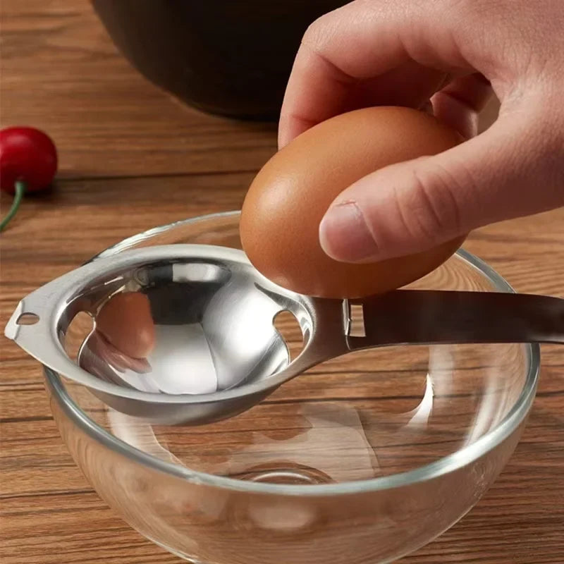 1 Piece Egg Separator Egg Yolk White Separator Stainless Steel Egg White Yolk Sifting Filter Egg Divider Kitchen Gadgets YY003
