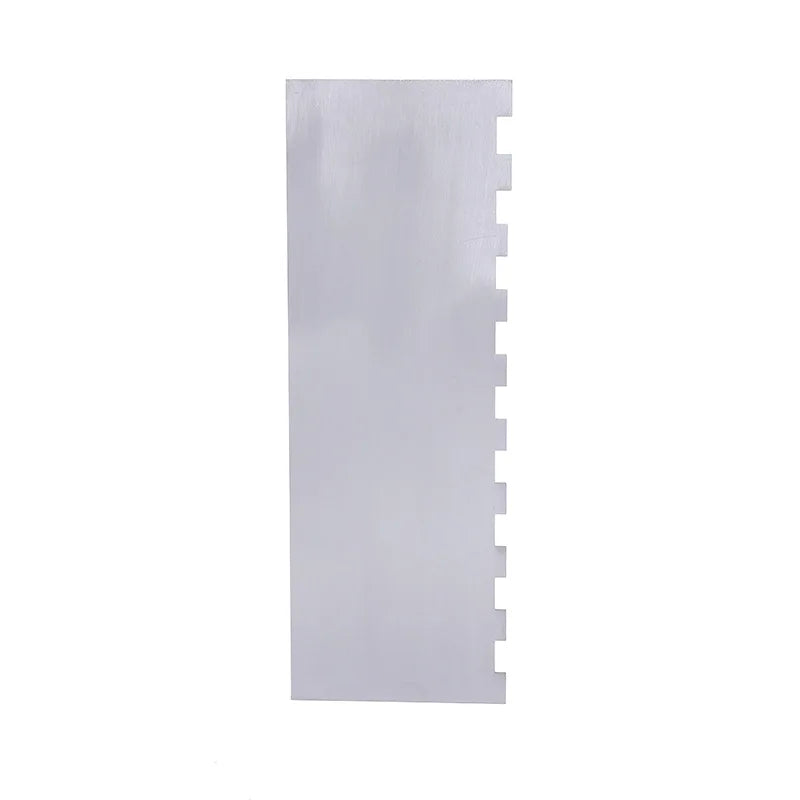 1 Piece Stainless Steel Cake Scraper Metal Cake Scraper Smoother Double Sided Patterned Edge Cake Decorating Comb YY126